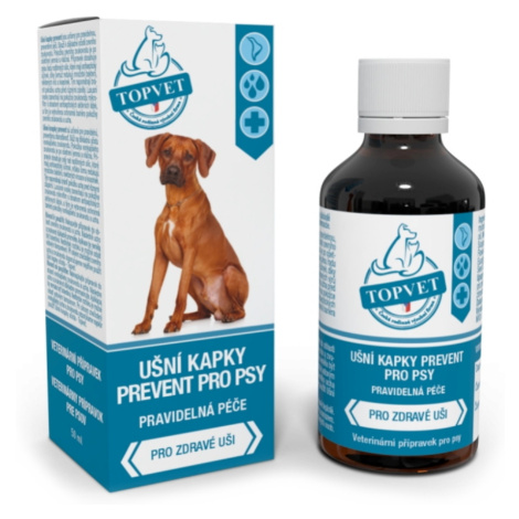 TOPVET Prevent ušní kapky pro psy 50 ml