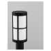 NOVA LUCE venkovní sloupkové svítidlo STONE černý hliník a akryl E27 1x12W 220-240V IP54 bez žár