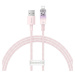 Baseus Rychlonabíjecí kabel Baseus USB-A na Lightning Explorer Series 1m, 2,4A (růžový)