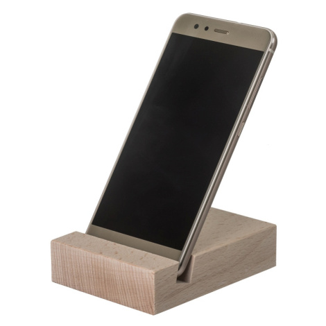 Dřevěný stojánek na mobil plochý