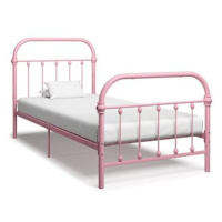 Rám postele růžový kov 90x200 cm