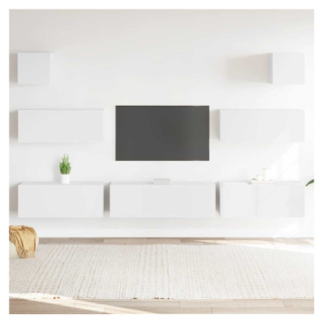 vidaXL 7dílný set TV skříněk bílý kompozitní dřevo