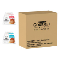 Výhodné balení Gourmet Revelations Mousse krmivo pro kočky 48 x 57 g - losos a tuňák