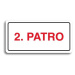 Accept Piktogram "2. PATRO" (160 × 80 mm) (bílá tabulka - barevný tisk)
