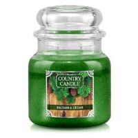 Country Candle Svíčka ve skleněné dóze, Balzám a cedr, 453 g