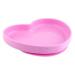 Dětský silikonový talíř srdce růžový s přísavkou