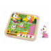 Janod dřevěné puzzle pro nejmenší Zajíci na zahradě 5 dílů 07084