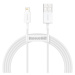 Baseus Kabel USB na Lightning 2,4A 1,5 m (bílý)