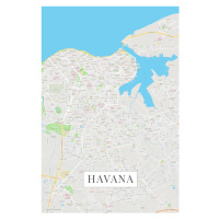 Mapa Havana color, (26.7 x 40 cm)