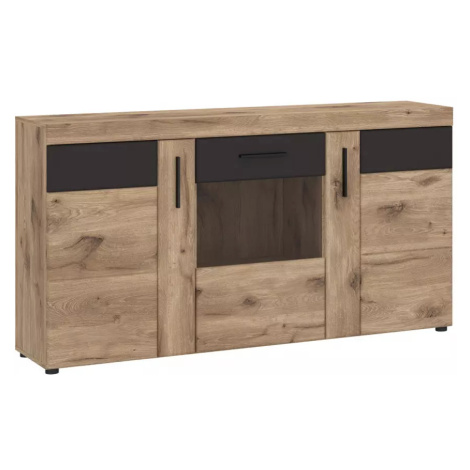 Komoda Grano GRNK02 3D dub viking/pvc dub viking/pvc šedý vesmír BAUMAX