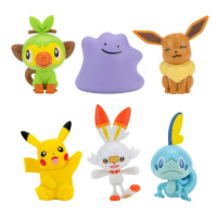 Pokemon sada 6 figurek W6 (Sableye, Axew, Snivy, Tepig, Oshawott, Pikachu)