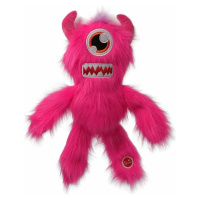 Hračka Dog Fantasy Monsters strašidlo pískací jednooké chlupaté růžové 35cm