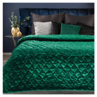 Přehoz na postel KIRSTY tmavě zelená 220x240 cm Mybesthome