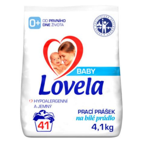 Reckitt Benckiser Lovela na bílé prací prášek pro miminka, 41 praní, 4,1 kg