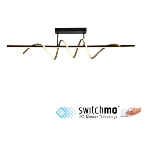 LD 19112-68 EMANDA LED stropní svítidlo černé mosaz zakřivené krokově stmívatelné 3000K - JUST L