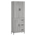 vidaXL Skříň highboard šedá sonoma 69,5 x 34 x 180 cm kompozitní dřevo