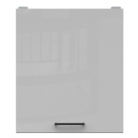 JAMISON, skříňka horní 50 cm, bílá/světle šedý lesk