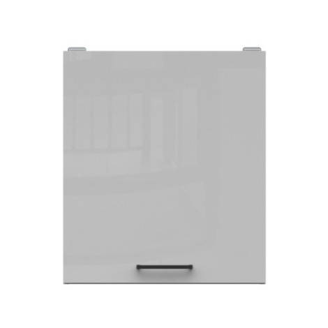JAMISON, skříňka horní 50 cm, bílá/světle šedý lesk Brw