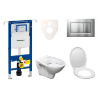 Cenově zvýhodněný závěsný WC set Geberit do lehkých stěn / předstěnová montáž+ WC S-Line S-line 