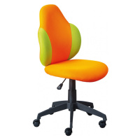 Dětská otočná židle na kolečkách zuri - oranžová/zelená