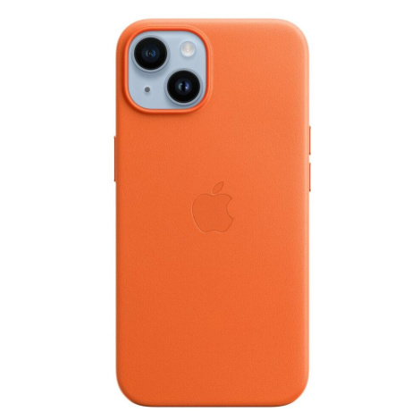 Apple kožený kryt s MagSafe na iPhone 14 Plus oranžový Oranžová