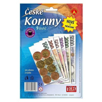 Dětské peníze - české koruny s mincemi