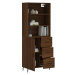 vidaXL Skříň highboard hnědý dub 69,5 x 34 x 180 cm kompozitní dřevo