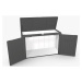 Biohort Víceúčelový úložný box HighBoard 200 x 84 x 127 (tmavě šedá metalíza) 200 cm (3 krabice)