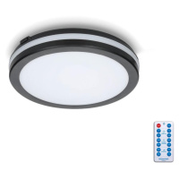 LED Koupelnové stropní svítidlo se senzorem LED/12W/230V pr. 20 cm černá + DO