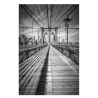 Plakát, Obraz - Melanie Viola - NEW YORK CITY Brooklyn Bridge, 40x60 cm