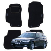 Saab 9-5 1997-2010r. Velurové koberce rohože do auta stěrače Haft B