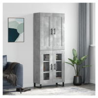 vidaXL Skříň highboard betonově šedá 69,5x34x180 cm kompozitní dřevo