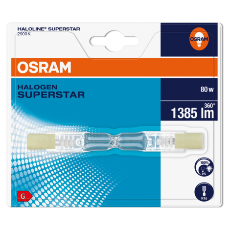 Osram Trubková halogenová žárovka R7s / 80 W (1450 lm) teplá bílá