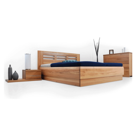Postel GWdesign Cora s úložným prostorem Rozměr: 140x200 cm, Moření: Dub-D6