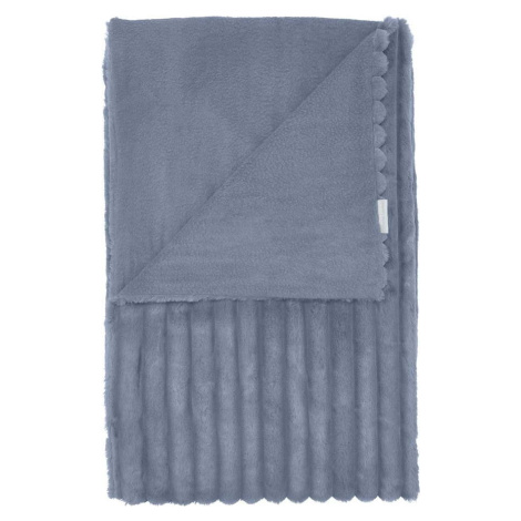 Modrá deka z mikroplyše 130x170 cm Cosy Ribbed – Catherine Lansfield