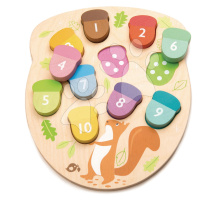 Dřevěný žalud How Many Acorns? Tender Leaf Toys 10 dílů tečkovaných žaludů od 18 měsíců