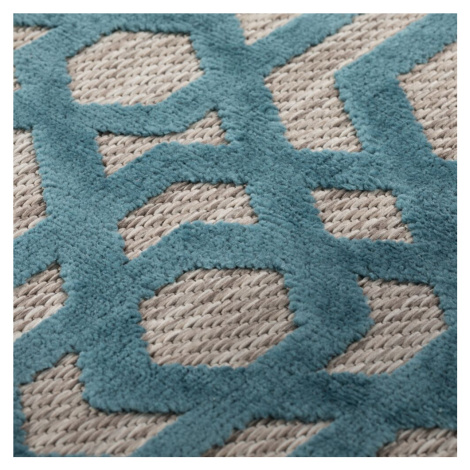 Kusový koberec Piatto Oro Blue kruh 160x160 cm Flair Rugs