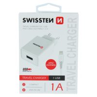 SÍŤ.1xUSB 1A POW.+KAB.USB/LIGHT.SWISSTEN