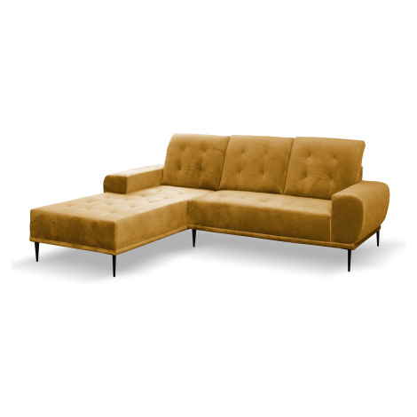 GAB Rohová sedačka RAPIDO, 256 cm Roh sedačky: Levý roh, Barva látky: Žlutá (Tiffany 08) GAB nábytek
