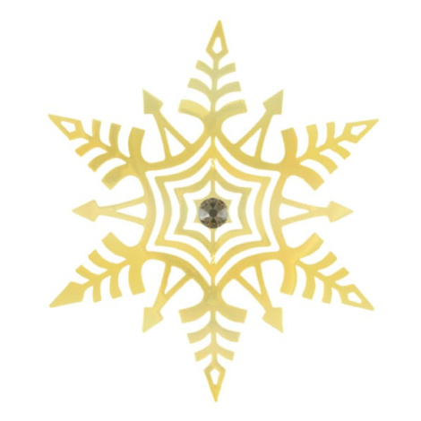 MFP 8885955 Závěs Vločka zlatá vánoční plech 8cm 1805B-129.10/001