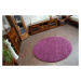 Dywany Lusczow Kulatý koberec SHAGGY Hiza 5cm fialový