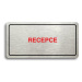 Accept Piktogram "RECEPCE" (160 × 80 mm) (stříbrná tabulka - barevný tisk)