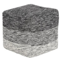 BELIANI puf tmavě šedý 40 × 40 cm HIRRI