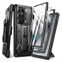 Pouzdro pancéřové pro Galaxy S24 Ultra, Mech case, sklo fólie, spona na opasek