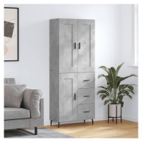 vidaXL Skříň highboard betonově šedá 69,5x34x180 cm kompozitní dřevo