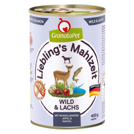 GranataPet Liebling‘s Mahlzeit se zvěřinou a lososem 12 × 400 g
