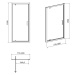 CERSANIT Sprchové dveře ARTECO 80x190, kyvné, čiré sklo S157-007
