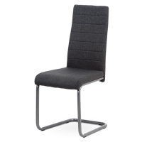 Jídelní židle NITIDA, látka šedá/kov matný antracit