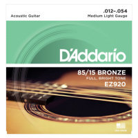 D'Addario EZ920 80/15 Bronze Mid Light - .012 - .054