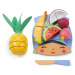 Dřevěné prkýnko s tropickým ovocem Tropical Fruit Chopping Board Tender Leaf Toys s nožem na krá